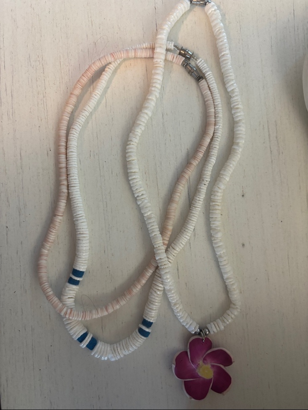 Vintage Shell Necklaces Hawaiian Puka Shell Lot of 3